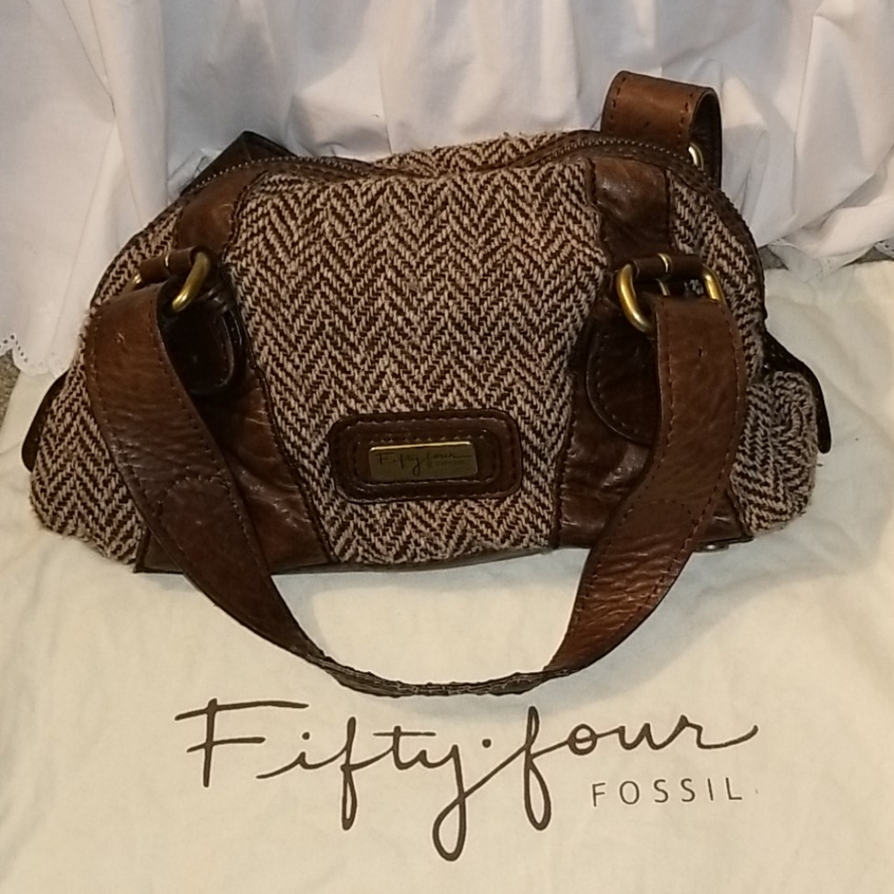 Fifty four by Fossil tweed bag